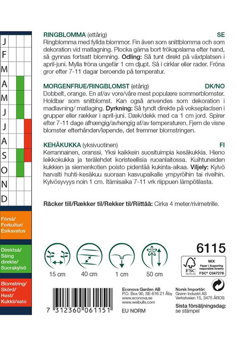 Ringblomst "Orange"
